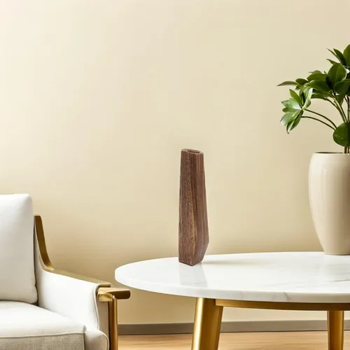 Miniatura 4 de Wakauto Jarrones de madera oblongos rústicos altos para piso, moderno centro de mesa de granja, jarrón decorativo de madera natural, soporte