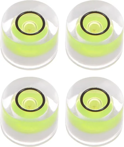 HARFINGTON 4 unidades de nivel redondo de burbuja de 0.315 x 0.217 in, mini niveles circulares de espíritu de diana para nivelación de cámara, Lima