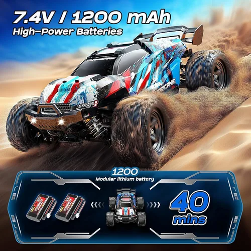 Miniatura 4 de Coches RC 1:18 Coche RC de Nivel de Entrada para Adultos y Niños, Carro de Carreras RC Todoterreno de Transmisión Completa de Metal 40 km/h, Carros