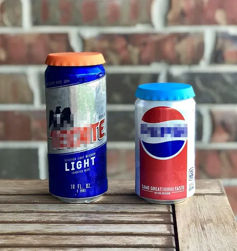 Miniatura 3 de Tapa o protector para latas de refrescos o bebidas, se adapta a latas de soda/bebidas estándar (paquete de 6, surtido)
