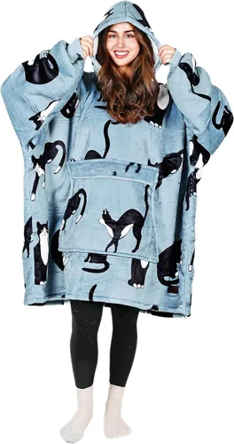 Miniatura 54 de Tirrinia Sudadera Manta de Gran Tamaño con Capucha, Mantas Sherpa Esponjosas Vestibles, Manta Sudadera Reversible y Acogedora, Regalo para Adultos #