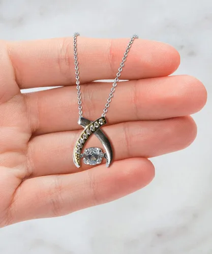 Miniatura 2 de Gag Wife, My Darling Wife, Your Love has Made me The Happiest Man Alive, Useful Holiday Wishbone Dancing Necklace for Wife