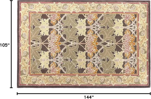 Miniatura 3 de Allen Home Alfombra de Área de Lana - Alfombra Decorativa Tradicional - Alfombras de Área Adecuadas para Sala de Estar, Dormitorio, Comedor - 100%