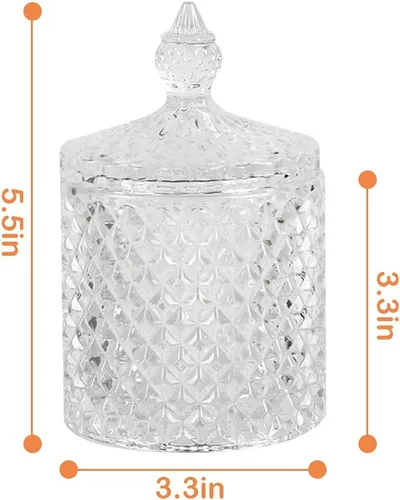 Miniatura 6 de Qtip - Soporte para hisopos de algodón con tapa, contenedor de bolas de algodón, tarro de boticario, organizador de baño, 1 paquete