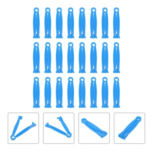 Miniatura 4 de Happyyami 100 clips desechables para cordón para ganado, material seguro, diseño antideslizante para recién nacidos, para lechones, corderos, ganado