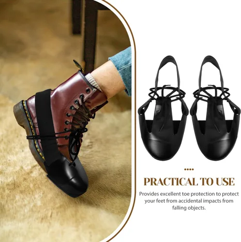 Miniatura 8 de Housoutil Labor Insurance - Cubiertas de acero para los dedos, 1 par de PVC unisex para calzado de seguridad, protectores de zapatos de acero