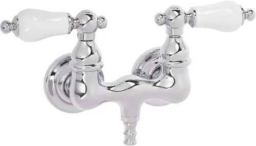 Elements of Design DT0321CL - Llenador de bañera con patas de garra para montaje en pared, 8-1/4" en alcance de boquilla, cromo pulido