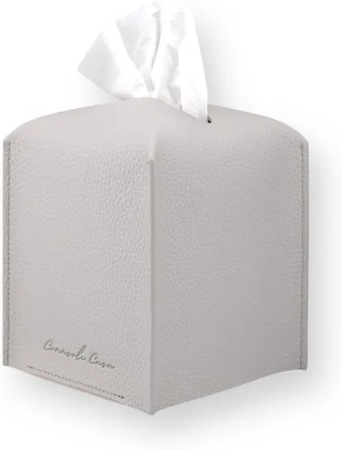Miniatura 15 de Soporte para caja de pañuelos de piel sintética de alta calidad, elegante funda de caja de pañuelos estilo hotel para decoración del hogar, oficina