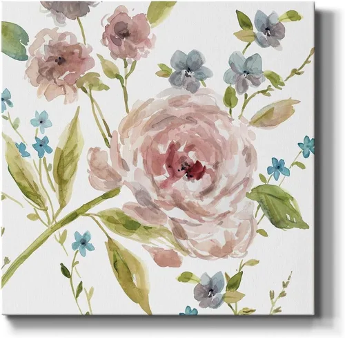 Miniatura 24 de WEXFORD HOME Cuadro Premium en Lienzo con Envoltura de Galería Floral Multicolor para Pared, Arte Abstracto Floral Romántico Moderno, Impresión