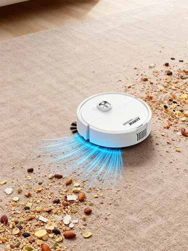 Miniatura 2 de Mini robot aspirador automático de perfil bajo silencioso limpiador de piso de succión fuerte para dormitorio habitación de niños apartamento pequeño