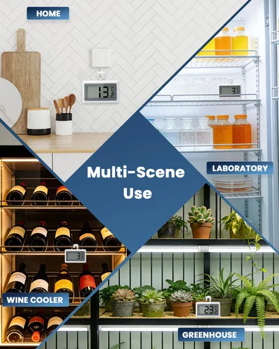 Miniatura 3 de Termómetro digital para refrigerador, termómetro para nevera y congelador con pantalla LCD grande, medidor de temperatura magnético del congelador