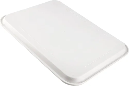 Miniatura 4 de Bandeja de plástico, paquete de 10 bandejas reutilizables de 16 x 12 pulgadas, superficie texturizada, bandejas apilables para servir alimentos