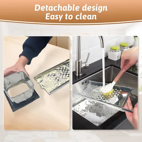 Miniatura 7 de Spaetzle Maker de acero inoxidable de alta calidad con mango de goma antideslizante, colador de araña, raspador de silicona y cepillo de plástico