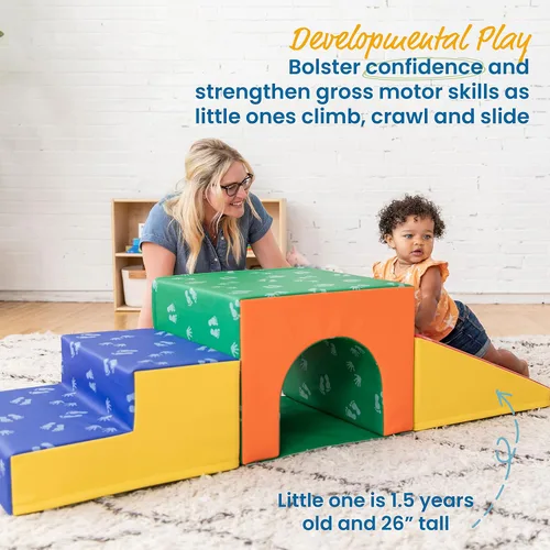 Miniatura 3 de ECR4Kids escalador de juguete individual de espuma con túnel, para enseñanza primaria Surtido