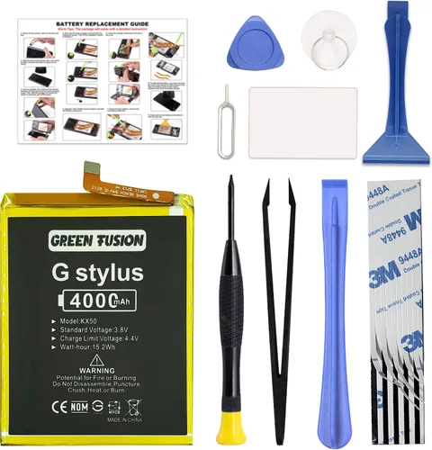GREEN FUSION Batería de repuesto para Moto G Stylus 2020, batería KX50 para Moto G Pro, G Stylus y G8 Stylus, 4000 mAh, con kit de herramientas de