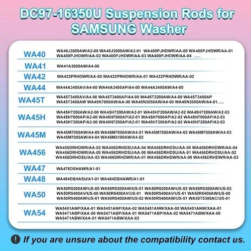 Miniatura 6 de Varillas de suspensión de arandela DC97-16350U DC97-16350T mejoradas para SAMSUNG WA50R5200AW/US, WA50R5400AV/US WA50R5400AW/US WA45T3200AW/A4