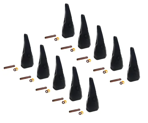 Miniatura 14 de Backhoe Bucket Diente 208-5239 Punta afilada con pasador, se adapta a adaptadores Cat DRS230 Series.