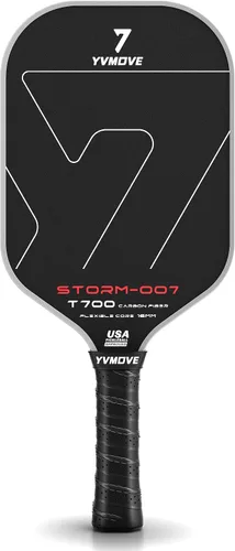 Miniatura 8 de YVmove USAPA Approved Raw Carbon Fiber Pickleball Paddle, 16mm Thermoformed Pickleball Racket with High Spin & Extended Grip, Professional