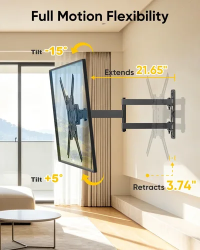 Miniatura 4 de FORGING MOUNT TV Wall Mount for 26-65 inch TVs up to 88 lbs,Rotating Full Motion TV Wall Mount with Articulating Arms, Extension, Tilt, Swivel, Max