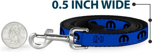 Miniatura 4 de Mopar Pet Leash, Dog Leash, Mopar Logo Repeat Blue Black, 4 Feet Long 1.0 Inch Wide