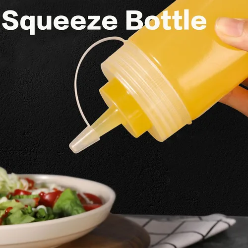 Miniatura 11 de Paquete de 12 botellas de plástico de 8 onzas líquidas multiusos para ketchup, condimentos, salsa barbacoa, aderezo, barbacoa, parrilla