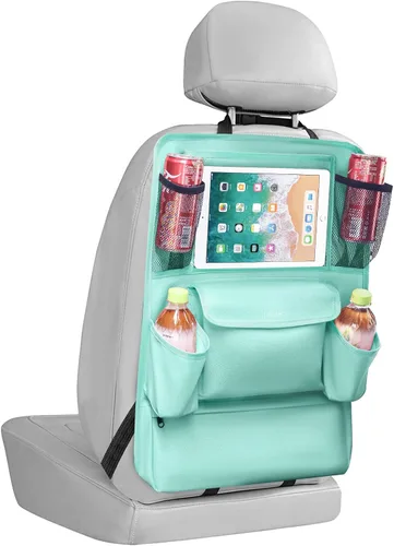 Miniatura 9 de LUCMO Organizador de asiento trasero de coche con soporte para tableta - 2 piezas, organizador de almacenamiento de coche con 6 bolsillos