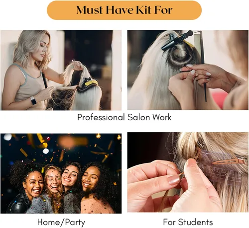 Miniatura 9 de Herramientas profesionales para extensiones de cabello, alicates para microenlaces y cuentas, removedor de microanillos, abridor de cuentas de 5.5