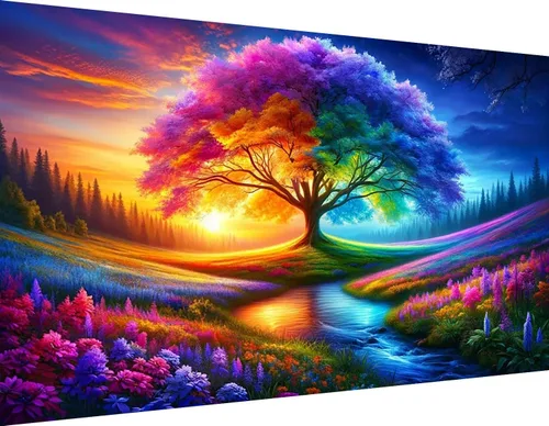 Miniatura 16 de ijbnhd Aurora - Pintura de diamantes grandes, kits de arte de diamantes grandes para adultos, pintura de diamante grande redondo de taladro