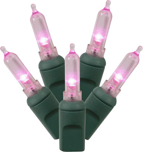 Miniatura 2 de Vickerman El juego de luces X6G7533 cuenta con 50 luces LED en cable verde con espacio de bombillas de 6 pulgadas, 25 pies, color lima