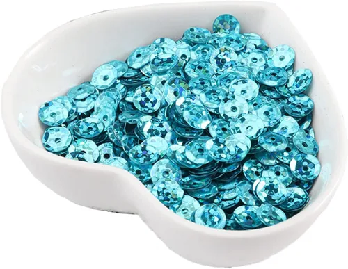 Zhiheng Surtido de 4 tamaños de 0.157 in, 0.197 in, 0.236 in, 0.315 in, lentejuelas redondas con agujeros, paillettes redondos para costura, boda,