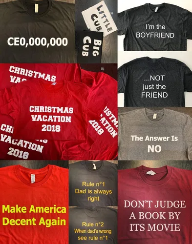 Miniatura 4 de Circular - Camisetas personalizadas en la parte delantera y trasera para añadir tu texto, ultra suaves, para hombres y mujeres, camiseta de algodón