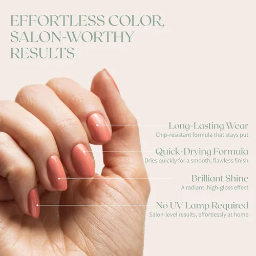 Miniatura 4 de Esmalte de uñas transpirable de alta calidad de larga duración (coral tostado) - Vegano y libre de toxinas