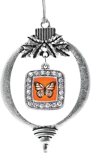 Miniatura 227 de Inspired Silver - Nana púrpura - Adorno de Navidad plateado - Adorno cuadrado para árbol de Navidad con circonita cúbica - Decoración colgante