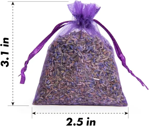 Miniatura 5 de Lavande Sur Terre LV-B-4 - Bolsa de 100 sobres de lavanda seca con flores de lavanda para cajones y armarios, LV-B-4
