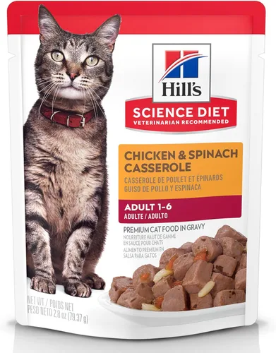 Miniatura 16 de Hill's Science Diet Adulto 1-6, Adulto 1-6 Premium Nutrition, Comida húmeda para gatos, estofado de pescado del océano, bolsa de 2.8 onzas, caja