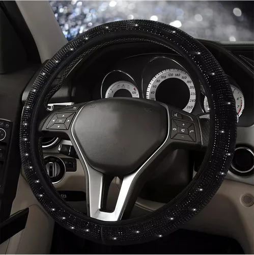 Miniatura 2 de Funda de volante brillante con diamantes y 2.75 pulgadas de posavasos para portavasos, accesorios interiores de automóviles, SUV para mujeres
