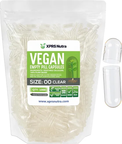 Miniatura 38 de XPRS Nutra Cápsulas vacías de tamaño 00 – 100 cápsulas veganas vacías – Pastillas vacías vegetarianas – Relleno de cápsulas vegetales DIY