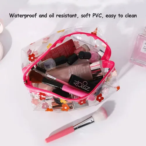 Miniatura 5 de Bonita bolsa de maquillaje de aguacate, transparente, impermeable, almacenamiento de artículos de tocador de gran capacidad