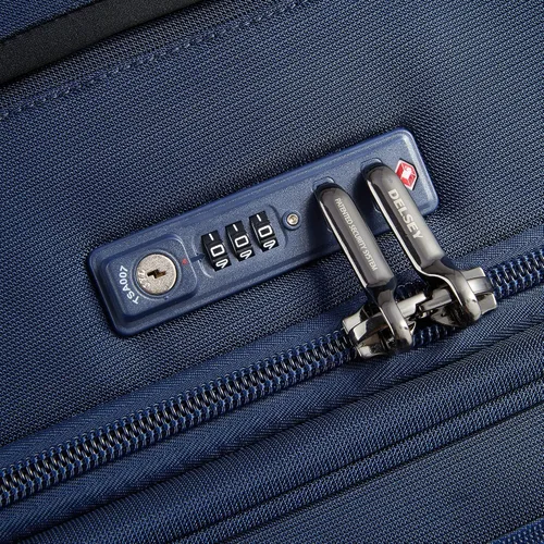 Miniatura 8 de DELSEY PARIS Helium DLX Softside - Maleta expandible con ruedas giratorias, azul marino, a cuadros, mediano de 25 pulgadas