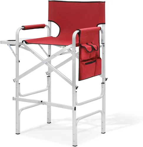 Magshion Silla alta de director para personas mayores y maquilladores, altura del asiento de 31 pulgadas, capacidad de 250 libras, silla plegable