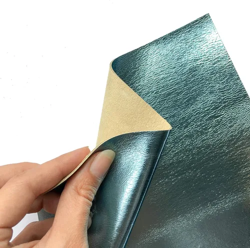 Miniatura 2 de Piel de cordero metálica azul claro real: material de cuero genuino brillante para costura, manualidades y fabricación de joyas