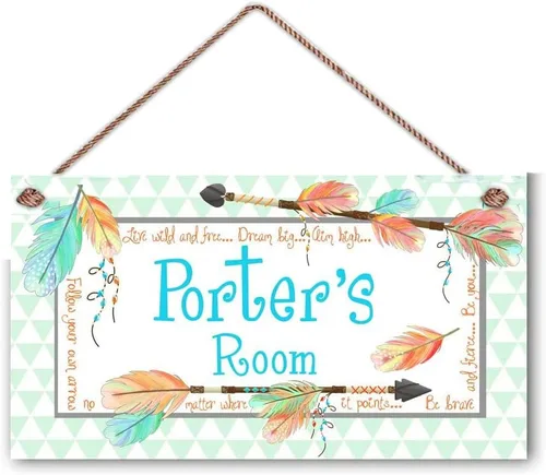 Miniatura 11 de Cartel de animales de la selva para niños, nombre personalizado, letrero de plástico de montaje en pared de 5 x 12.5 pulgadas, estilo moderno