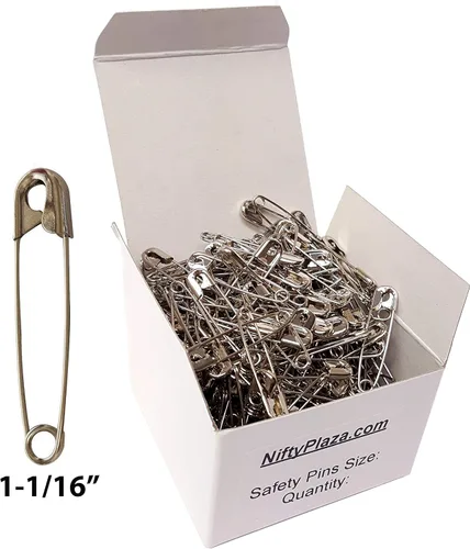 Miniatura 2 de Paquete de 1000 pasadores de seguridad pequeños (1-1/16 pulgadas, plateados) – Alfileres resistentes al óxido para ropa, pañales, costura, hijabs
