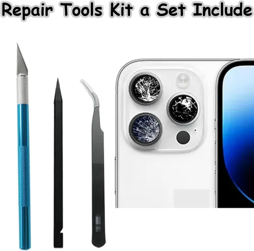 Miniatura 5 de 14 Pro/14 Pro Max Reemplazo de vidrio para lente de cámara trasera para iPhone 14 Pro para iPhone 14 Pro Max Reemplazo de vidrio de cámara con kits