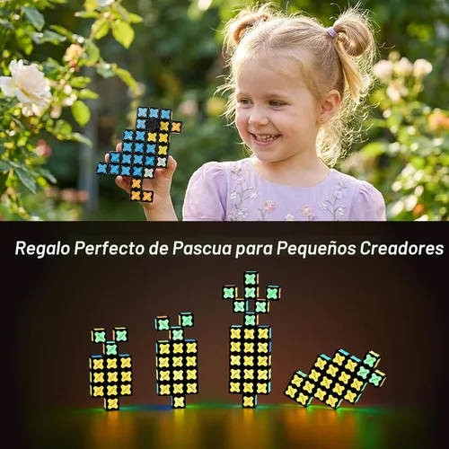 Miniatura 7 de TOSY Cubo magnético 2x2 – 8 bloques, juguete 2 en 1: cubo de rompecabezas de 2 x 2 x 2 y cubo infinito personalizable, regalos de cesta de Pascua