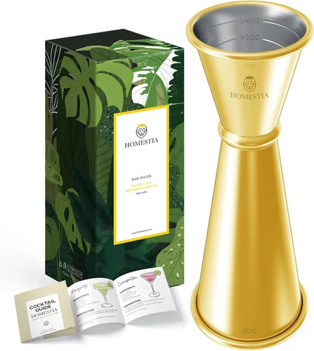 Miniatura 12 de Homestia 2 piezas de doble jigger y jigger de cóctel de acero inoxidable de 1 oz 2 onzas, herramientas de medición de alchohol, jigger japonés