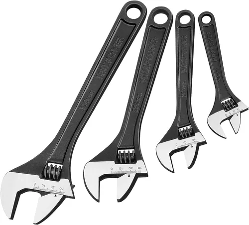 Miniatura 7 de MAXPOWER Juego de llaves ajustables, forjadas, tratadas térmicamente, llaves ajustables con acabado de fosfato negro, paquete de 4