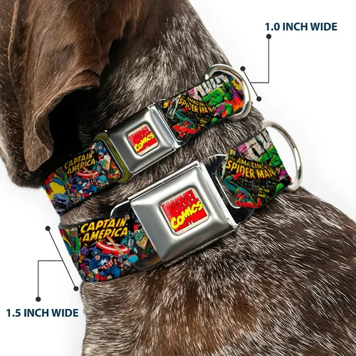 Miniatura 2 de Buckle-Down DC-WAV002-L AVA Marvel Comics - Collar para perro