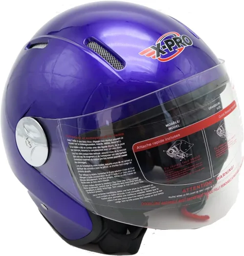 Miniatura 3 de X-Pro Casco de motocicleta para adultos aprobado por DOT (S, azul 2022)