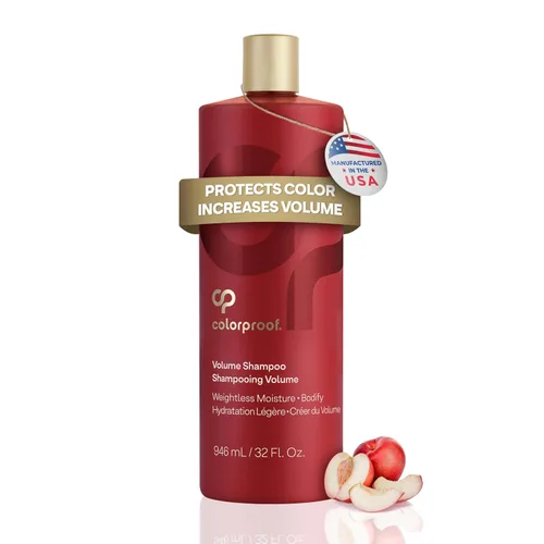 Champú de volumen a prueba de color, para cabello fino tratado con color, ligero y sin sulfatos corporales, vegano